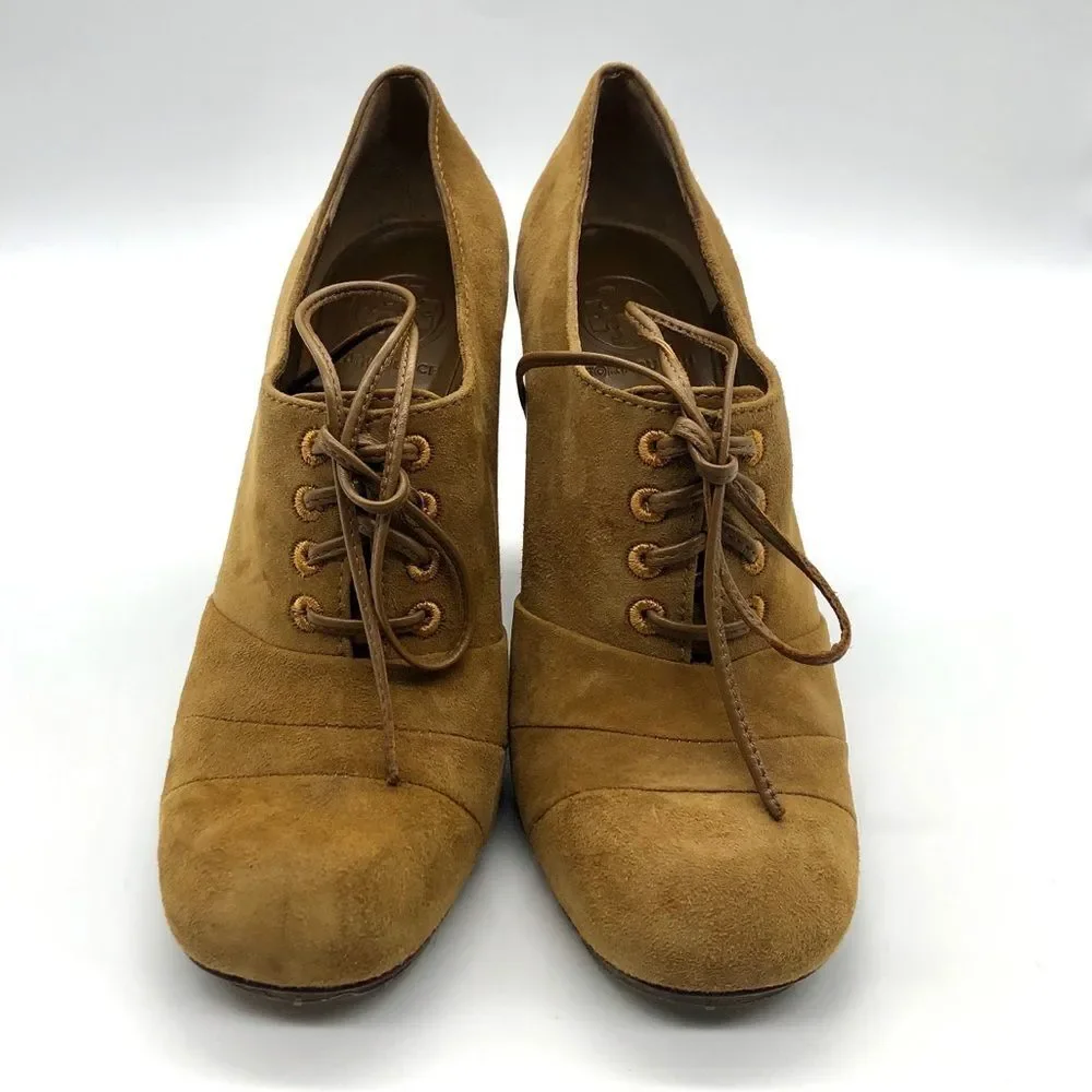 Tory Burch Stella Solid Oxford Leather Suede